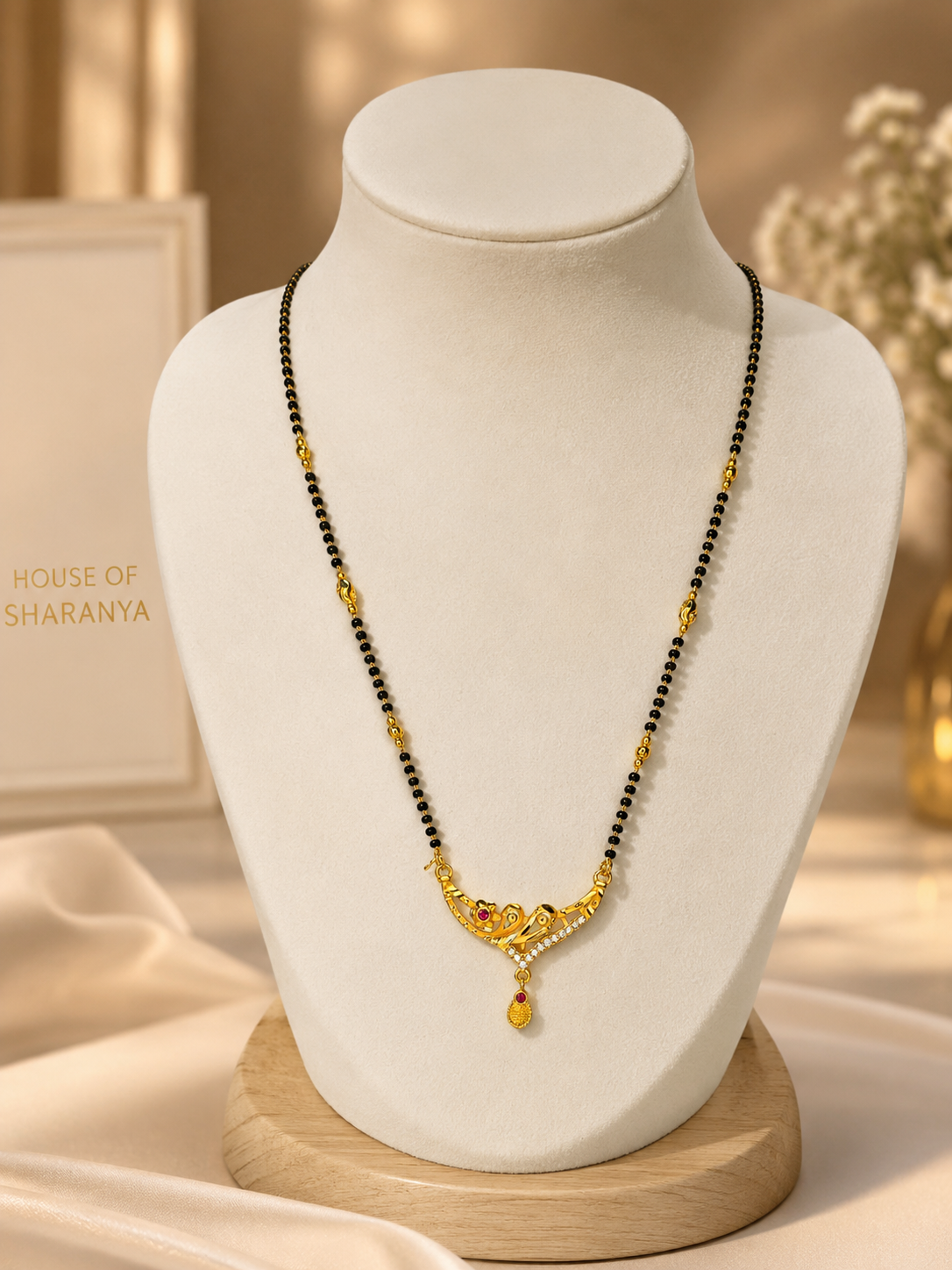 Graceful Peacock Curve Mangalsutra