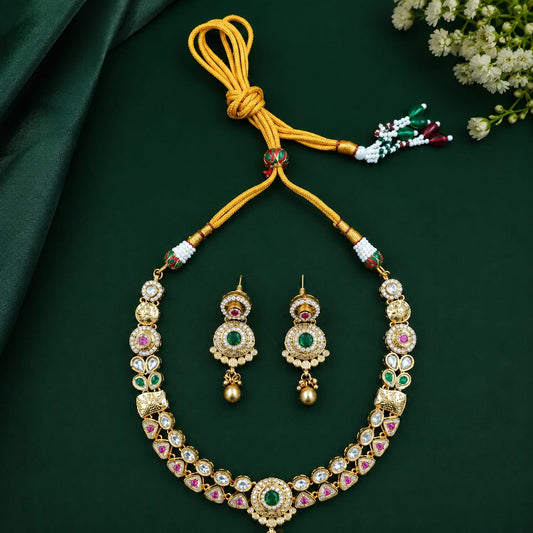 Royal Emerald Heritage Necklace Set