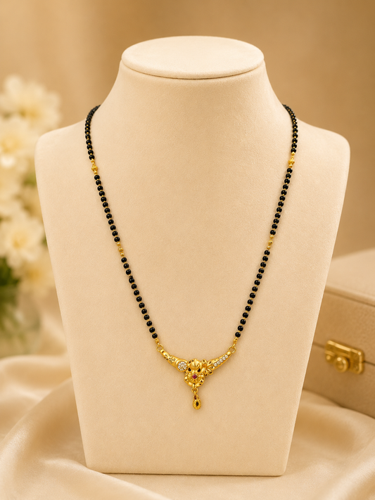 Elegant Gold-Tone Mangalsutra Necklace for Women