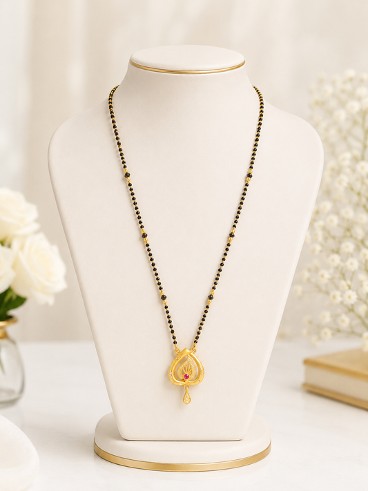 legant Paisley Ruby Mangalsutra