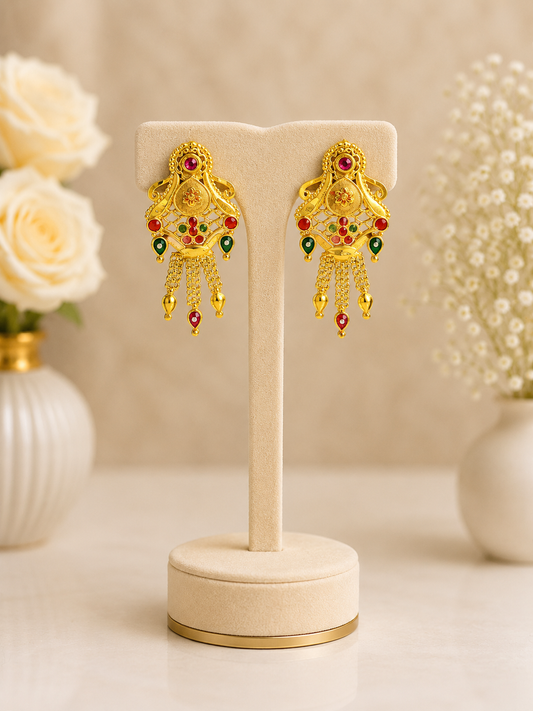Royal Heritage Multicolor Drop Earrings