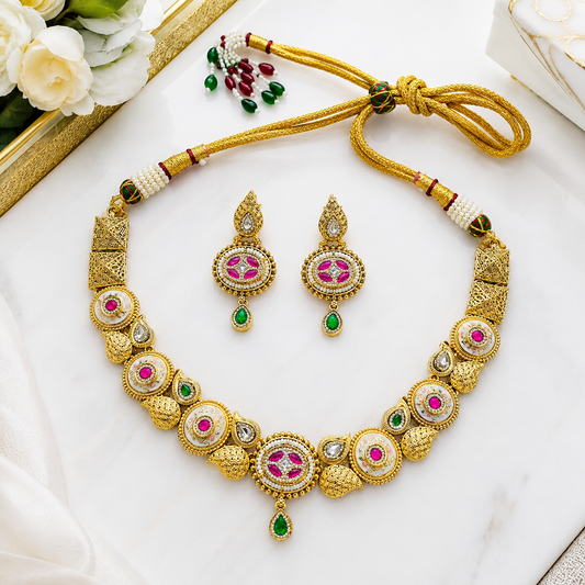 Royal Meenakari Heritage Necklace Set
