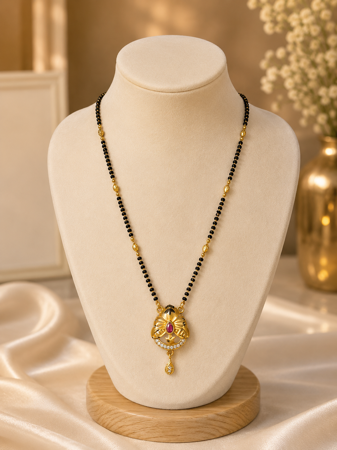 Divine Leaf Drop Gold Mangalsutra