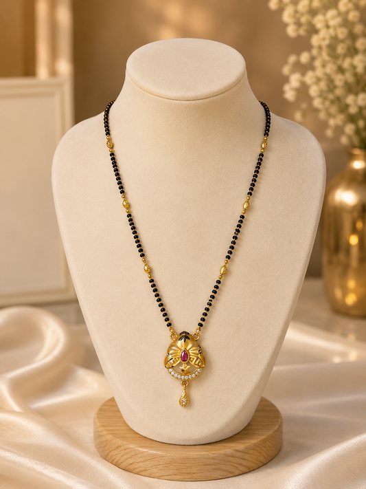 Divine Leaf Drop Gold Mangalsutra