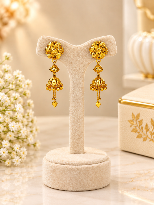 Regal Blossom Hanging Jhumki
