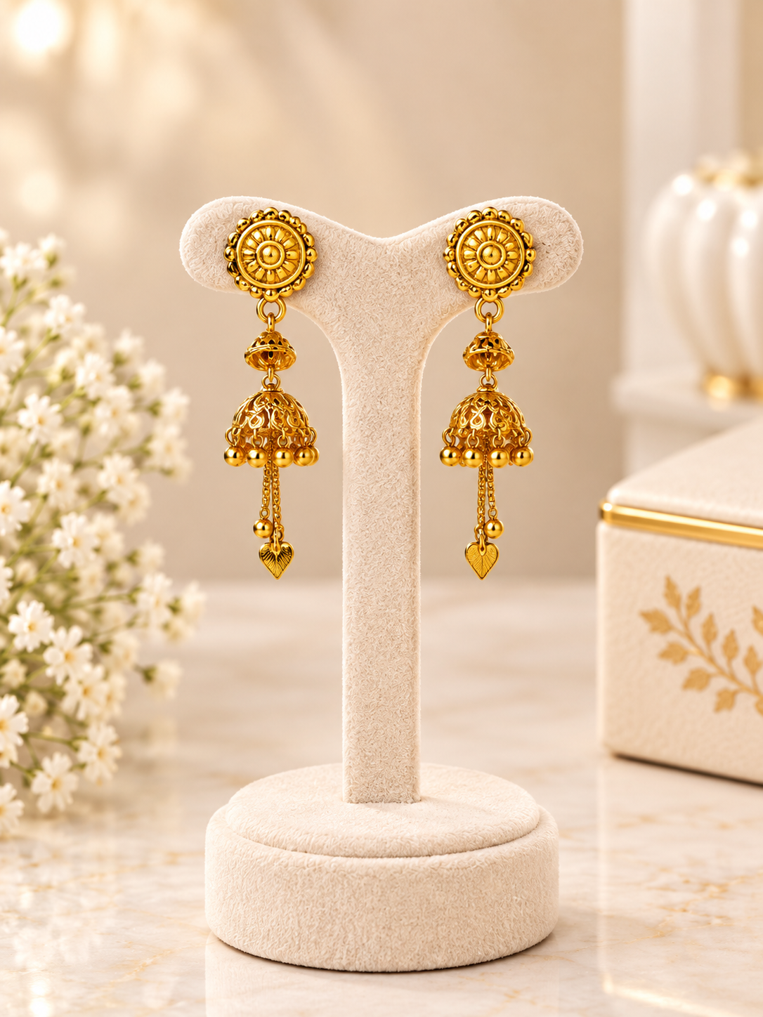 Heritage Sunburst Drop Jhumki
